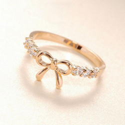 Simple Crystal Wedding Bands Rings